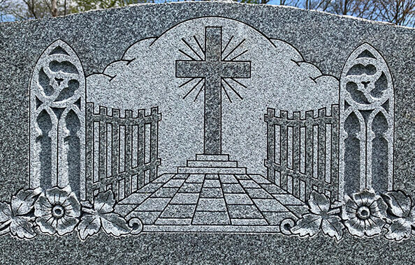 What are the Christian symbols on graves