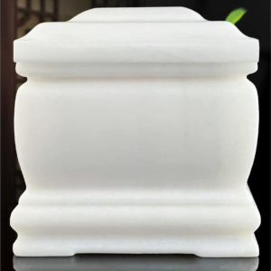 Jade crystal white marble ceramic urn Jade crystal white marble ceramic urn